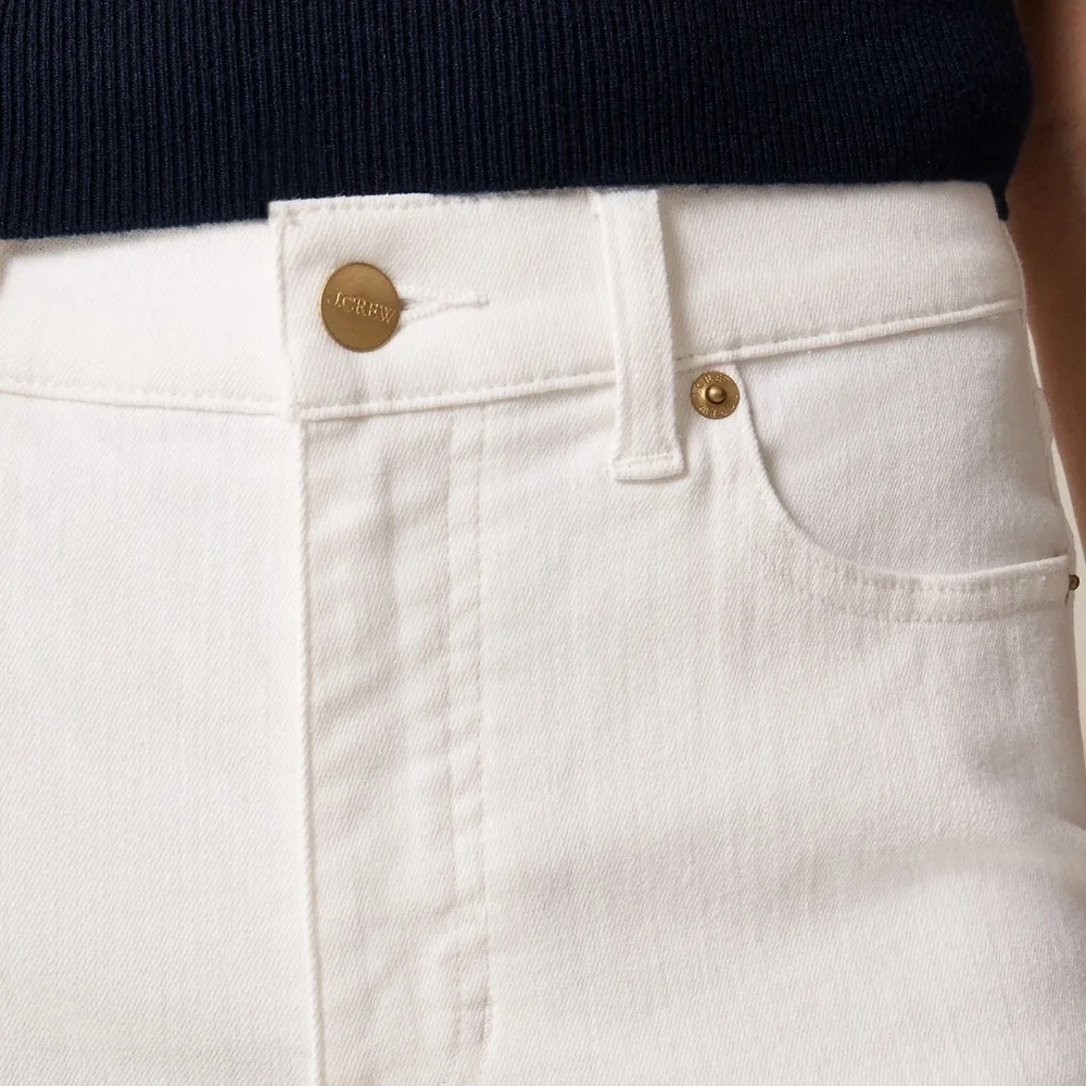 New JCREW Size 30 P 30P Petite High-Rise Kickout Jean in White $148 CH910